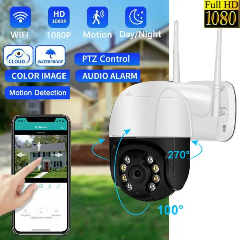 

1080P PTZ Mini Camera HD Night Vision Wireless Security Camera Indoor Outdoor WiFi System Waterproof TF Action Camera