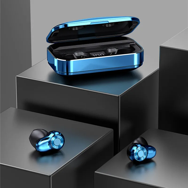 

Wireless Earphone Bluetooth V5.0 TWS Wireless Bluetooth Headphone LED Display With 3500mAh Power Bank Headset With Microphone