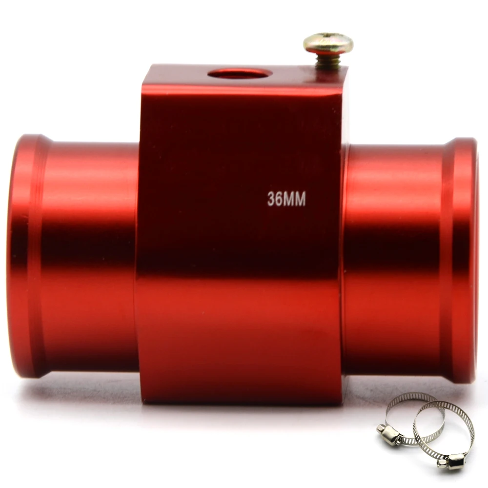 JDM датчик температуры воды адаптер Радиатор шланг 1/8 NPT TEMP шланг 28 мм 30 мм 32 мм 34 мм 36 мм 38 мм 40 мм с логотипом синий/красный - Цвет: RED 36MM