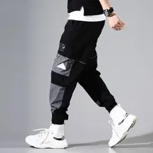 InsJapanese цветные камуфляжные брюки карго мужские модные мешковатые тактические брюки хип-хоп повседневные Хлопковые Штаны с несколькими карманами уличная одежда