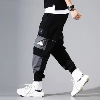 

insJapanese Color Camo Cargo Pants 2019 Mens Fashion Baggy Tactical Trouser Hip Hop Casual Cotton Multi Pockets Pants Streetwear
