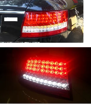 

CAPQX 2pcs For Audi A6L C6 2005 2006 2007 2008 Rear Bumper LED Brake Tail Light taillight taillamp headlight Headlamp