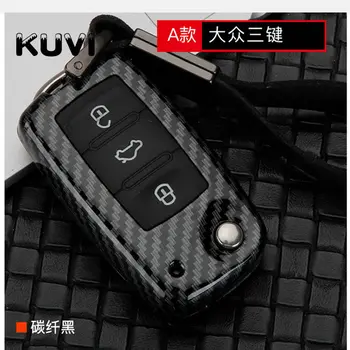 

Carbon Car Key Case Cover for VW Volkswagen Golf 4 5 6 Bora Jetta POLO Passat B5 B6 Skoda Superb Octavia Fabia SEAT Ibiza Leon