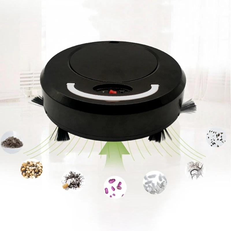 Rechargeable Robot Vacuum Cleaner Cleaning Robot Smart Sweeping Robot Floor Dirt Dust Hair Automatic Cleaner for Home Electric V