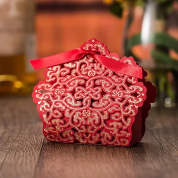 

Hollow Flowers Wedding Candy Box Chinese Style Choclate Packing For Wedding Party Birthday Decor Supplies