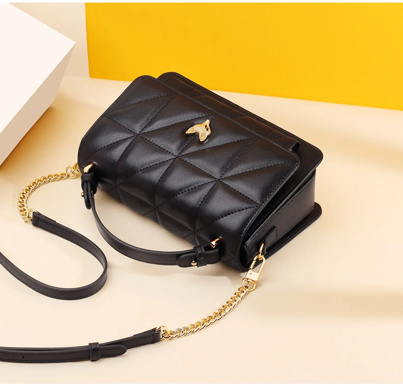 Couro Do Escritório Senhora Elegante Bolsa Irregular