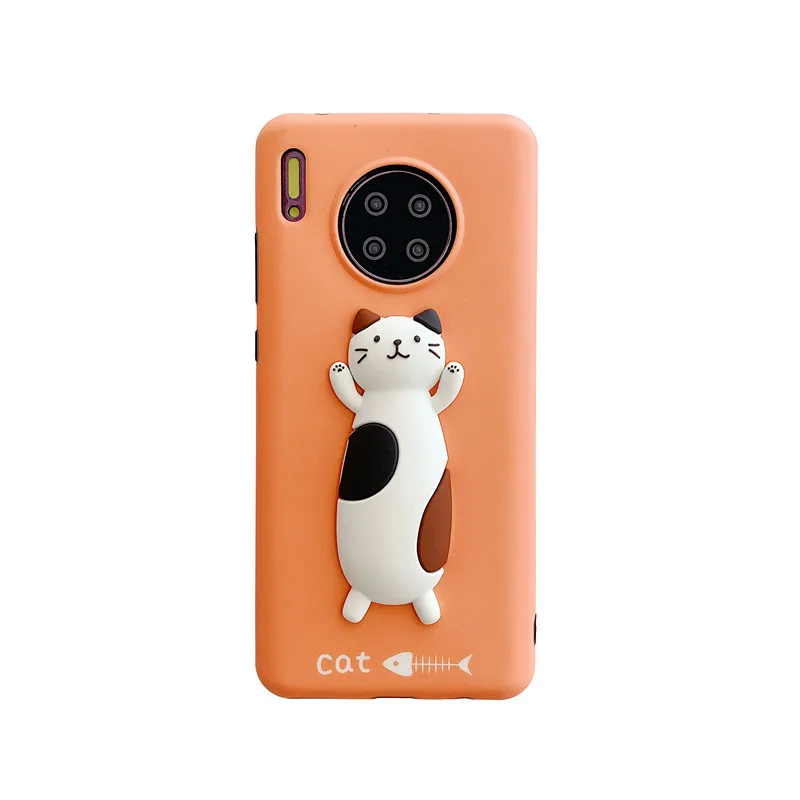 Забавный 3D чехол для телефона с котом для huawei P30 P30 Pro P20 mate 20 задняя крышка милый мультяшный силиконовый мягкий чехол s для huawei mate 30 Pro - Цвет: WY36
