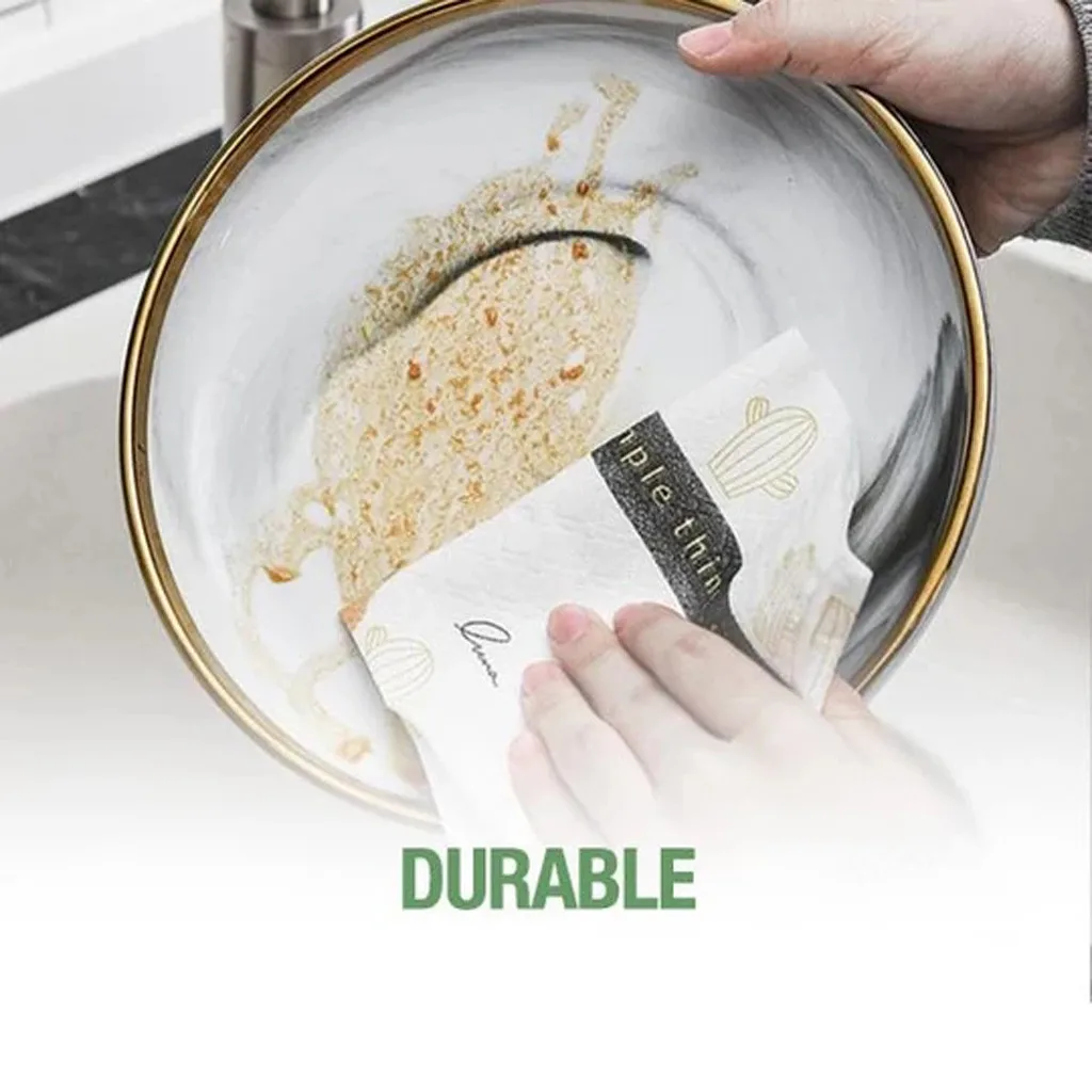 30pcs Kitchen paper towel Biodegradable Washable Cleaning Wipes Padded Lazy Rag Waterproof dish towel#C | Дом и сад