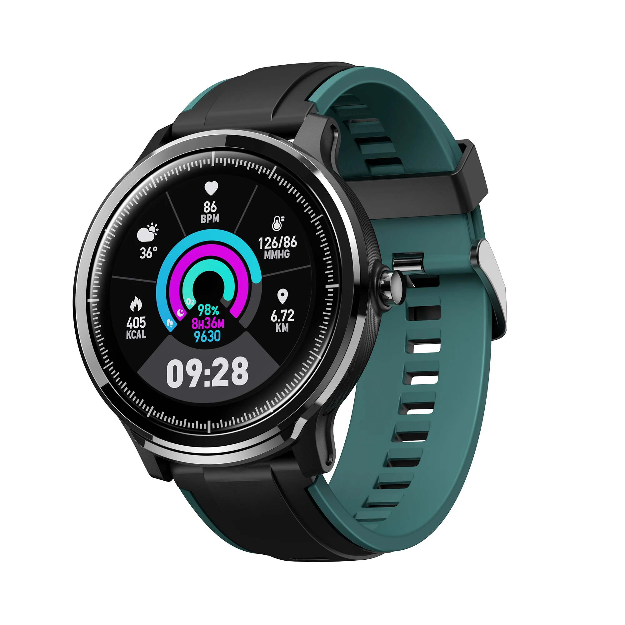 

2019 Vwar Men Smart watch 1.3 Inch Full Touch Round Screen Heart Rate Blood Oxygen Tracker Men Sport Smartwatch For Android IOS