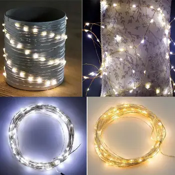 

10M 100LED Copper Fairy Starry LED String Light DC 12V +US Adapter Home