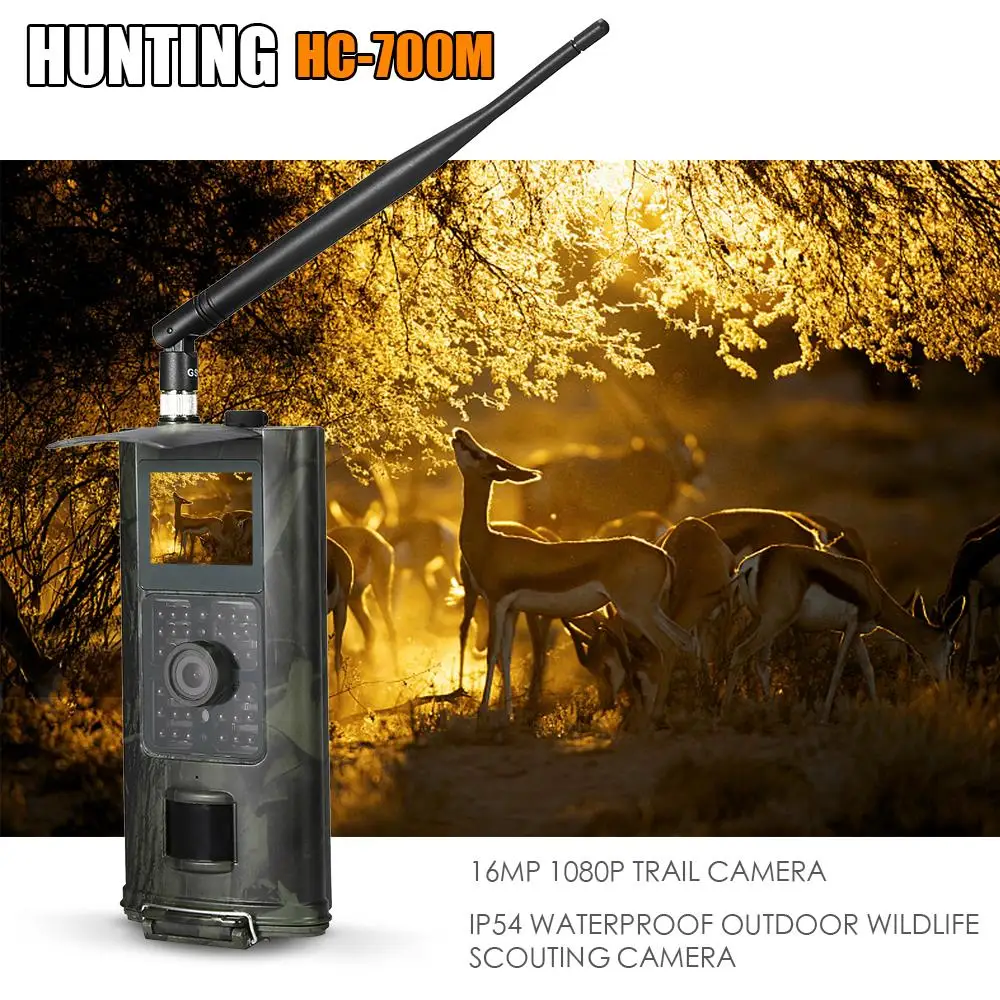 

Hot New HC-700M 16MP 2/3G SMS Hunting Camera Outdoor Trail Camera Wildlife Scouting Photo Traps PIR Infrared Night Vision Wild C