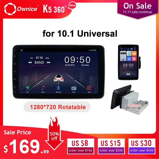 $US $176.79  Ownice 1 din 2 din 1280*720 Rotation DSP 360 Panorama 4G LTE SPDIF Universal Android 9.0 K3 K5 K6 C