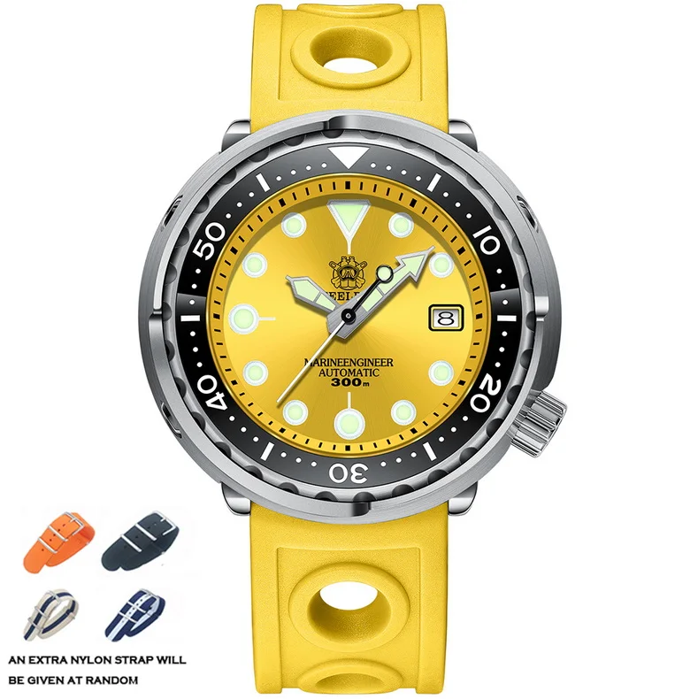 STEELDIVE Mens Diver Watches Tuna Automatic Watches 300m Waterproof Mechanical Wristwatch Luminous Ceramic Bezel Sapphire NH35