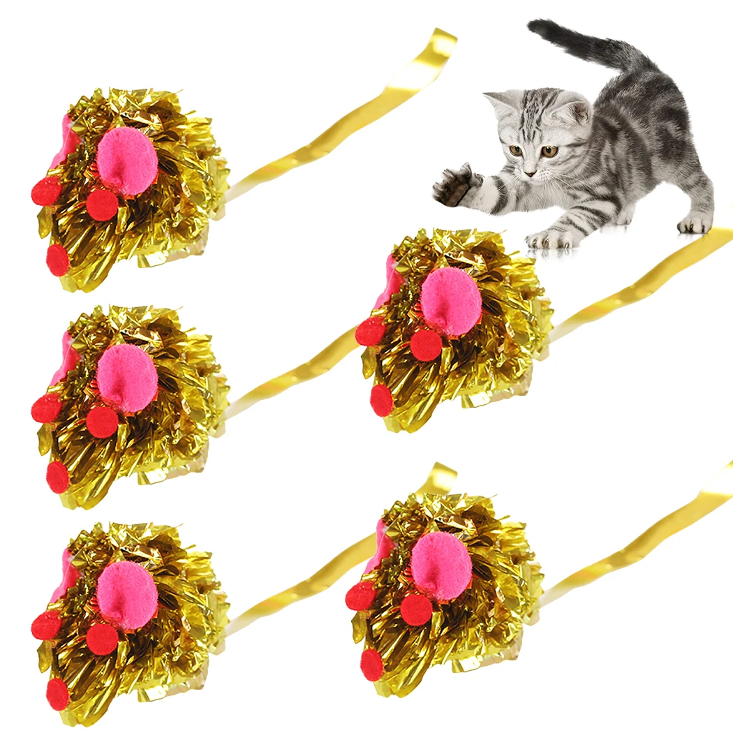 5 шт. мячи для кошек из майлара|Игрушки кошек| |