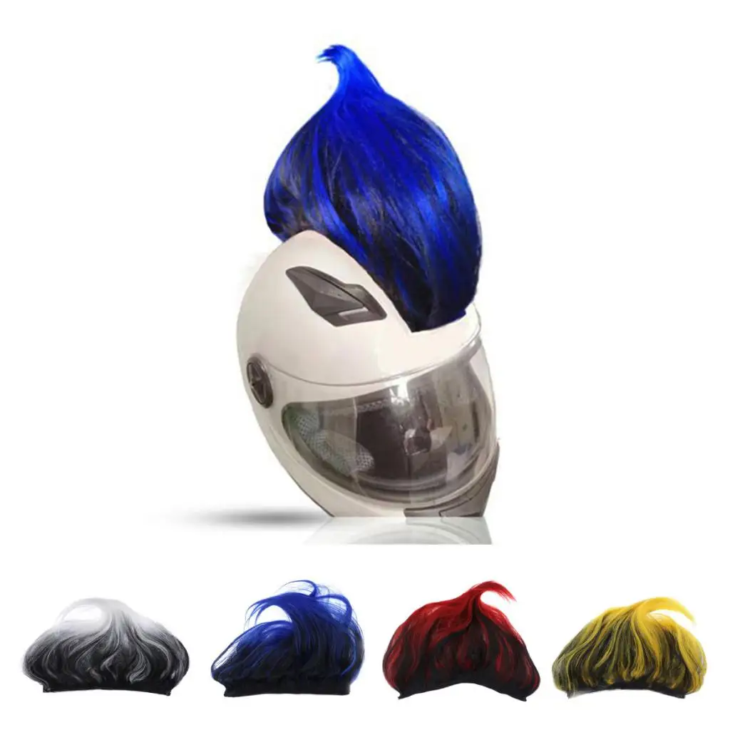 Helmet Mohawk Wig Adhesive Hair Patches Skinhead Costumes Wig For