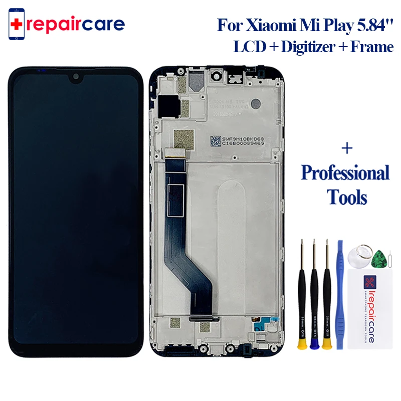 

5.84" Lcd with Frame For Xiaomi Play Lcd Display Touch Screen Digitizer Assembly For Xiaomi Mi Play Replacement Mi Play LCD