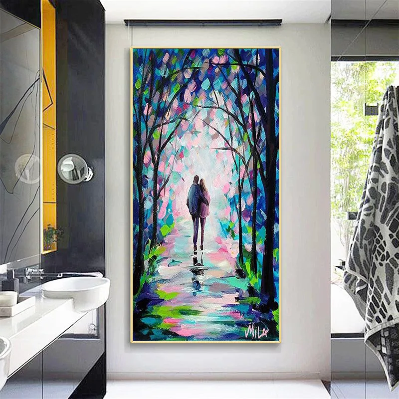 

100% ручная роспись абстрактный современный нож уличный пейзаж для людей гостиная искусственная комната крыльцо коридор украшение подарок