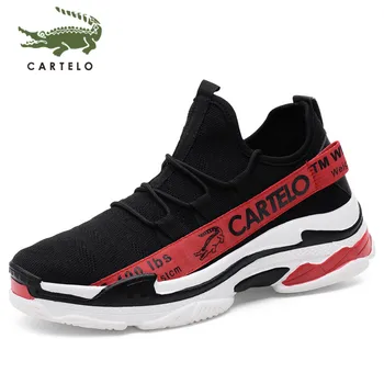 

CARTELO men's shoes summer breathable men's casual shoes board shoes hollow mesh shoes wild Korean version mesh