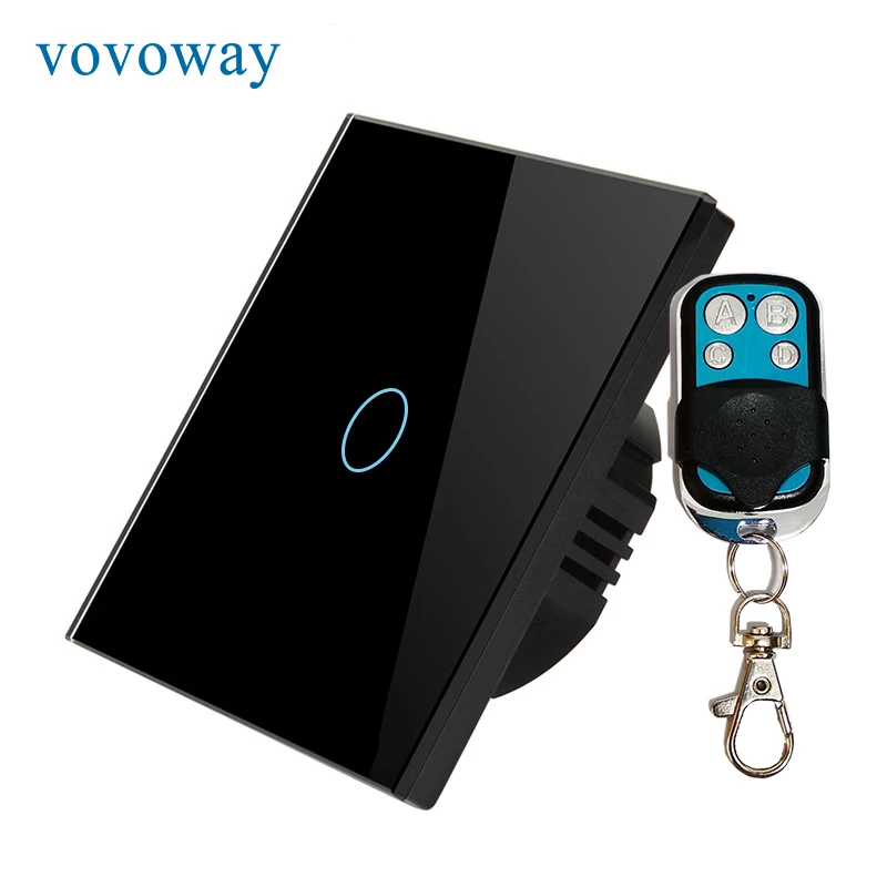 Touch switch EU Home light switch RF wireless remote control Luxury tempered glass touch panel AC110V 220V Fireproof material