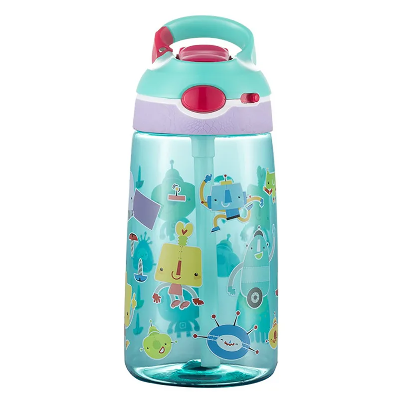 Экологичная детская бутылка для воды с соломинкой 450 мл портативная