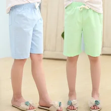 Мужские и женские детские шорты Летняя одежда новые стильные шорты верхняя одежда тонкие леггинсы пляжные шорты для маленьких девочек Детские шорты средней длины