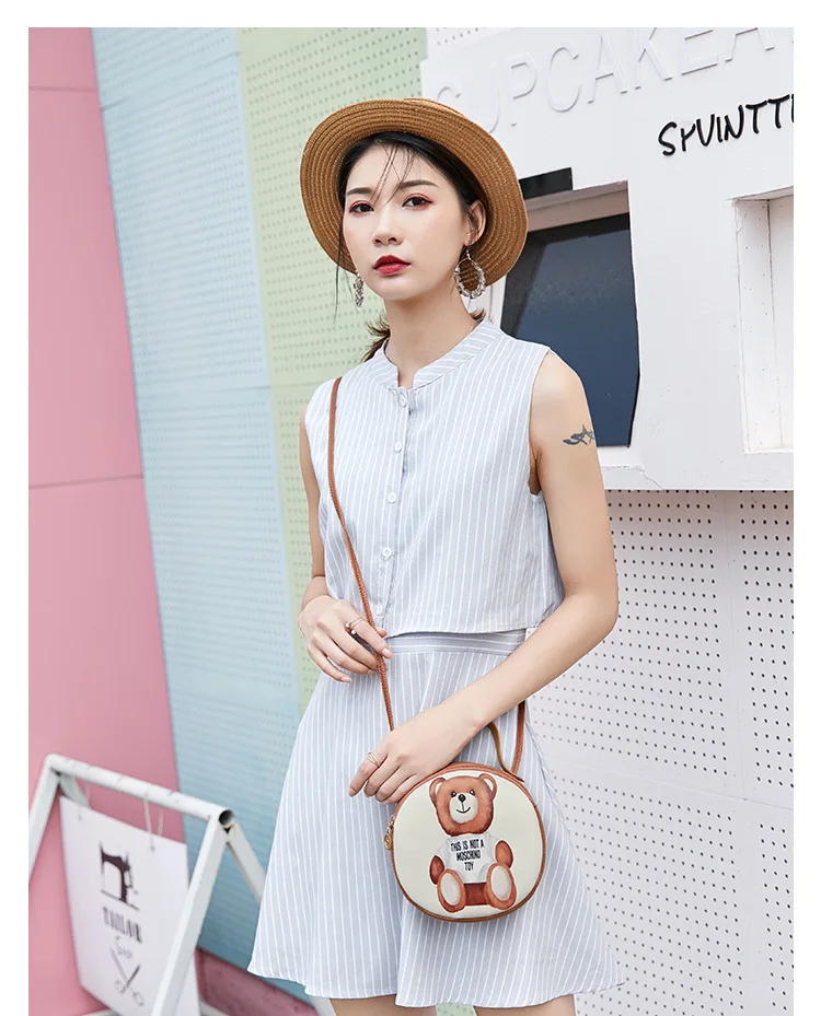 

2020 Small round Bag Women's Vintage Circle Disco Dancing Trend Cute Korean-style Versitile Fashion Ions Crossbody Bag