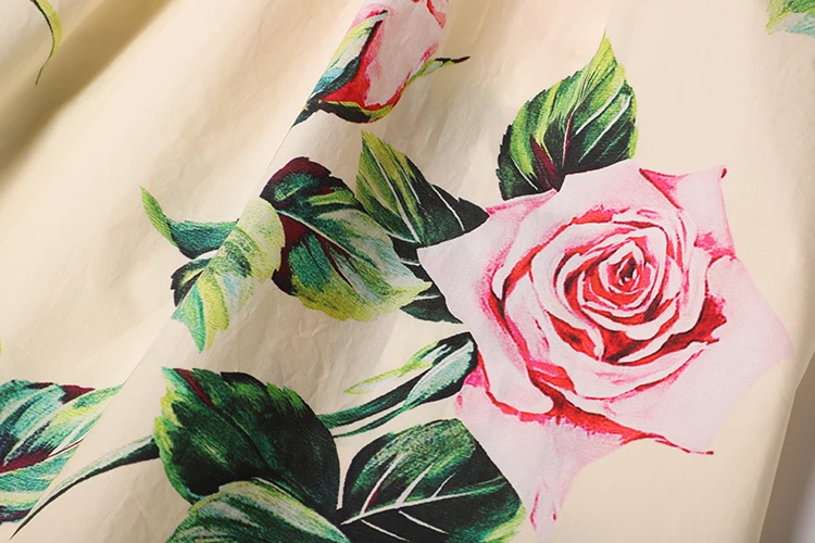 AELESEEN, летнее модное подиумное Хлопковое платье,, женское платье на тонких бретельках, с принтом розы, Драпированное, вечерние, Пляжное, миди платье, Vestidos