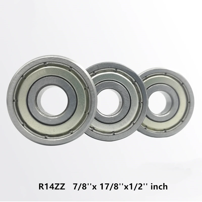 

50pcs/lot R14ZZ R14Z R14 ZZ 7/8" x 1 7/8" x 1/2" inch Metal shielded Deep Groove Ball bearing 22.225x47.625x12.7 mm