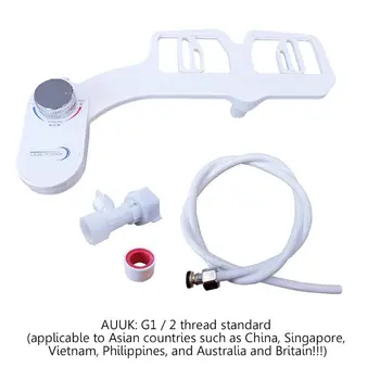 

Dual Nozzles Bidet Toilet Seat Attachment Fresh Water Spray Non-Electric Sprayer 449C