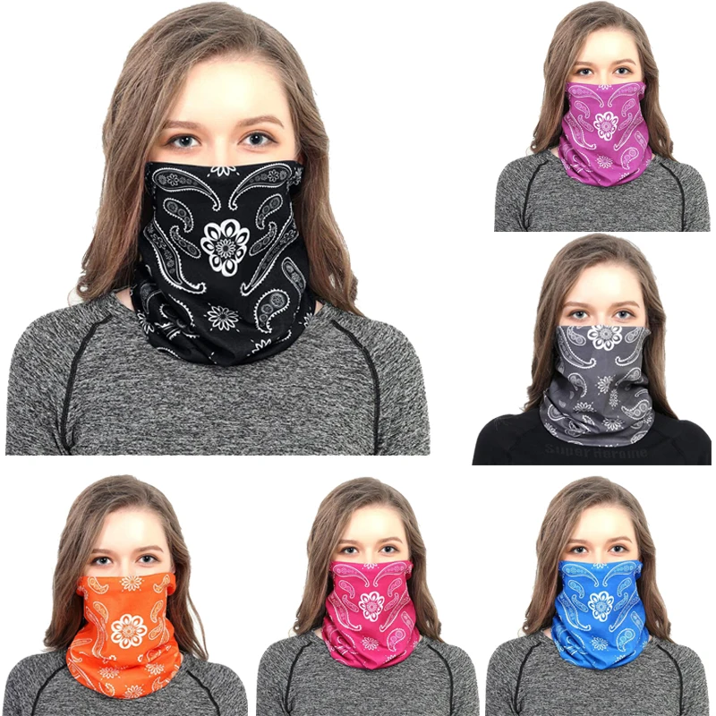 

Outdoor Face Cover Fashion Printed Bib Scarves Multi Functional Seamless Quick Dry Sport Hairband Head Scarf Bandana