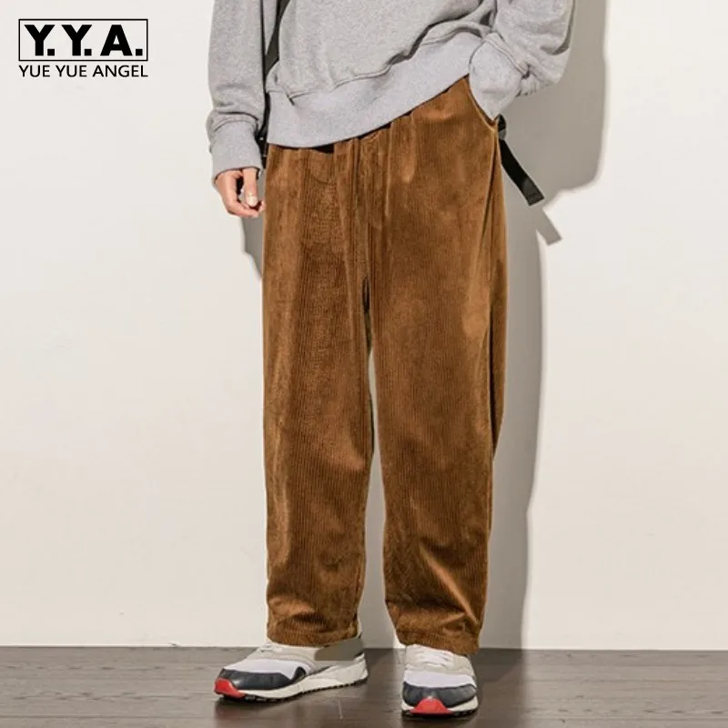 Autumn-Vintage-Corduroy-Straight-Leg-Pants-Men-Fashion-Solid-Color ...