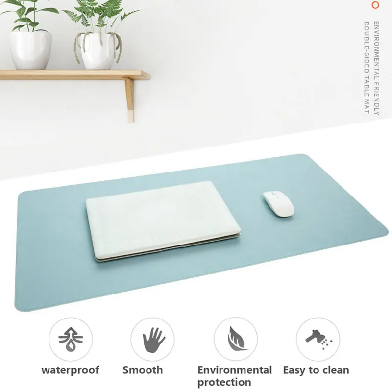 Double-side Large Mouse Pad Anti-slip Waterproof PU Leather Desk Mat Gaming PC Computer Mousepad Keyboard Table Cushion