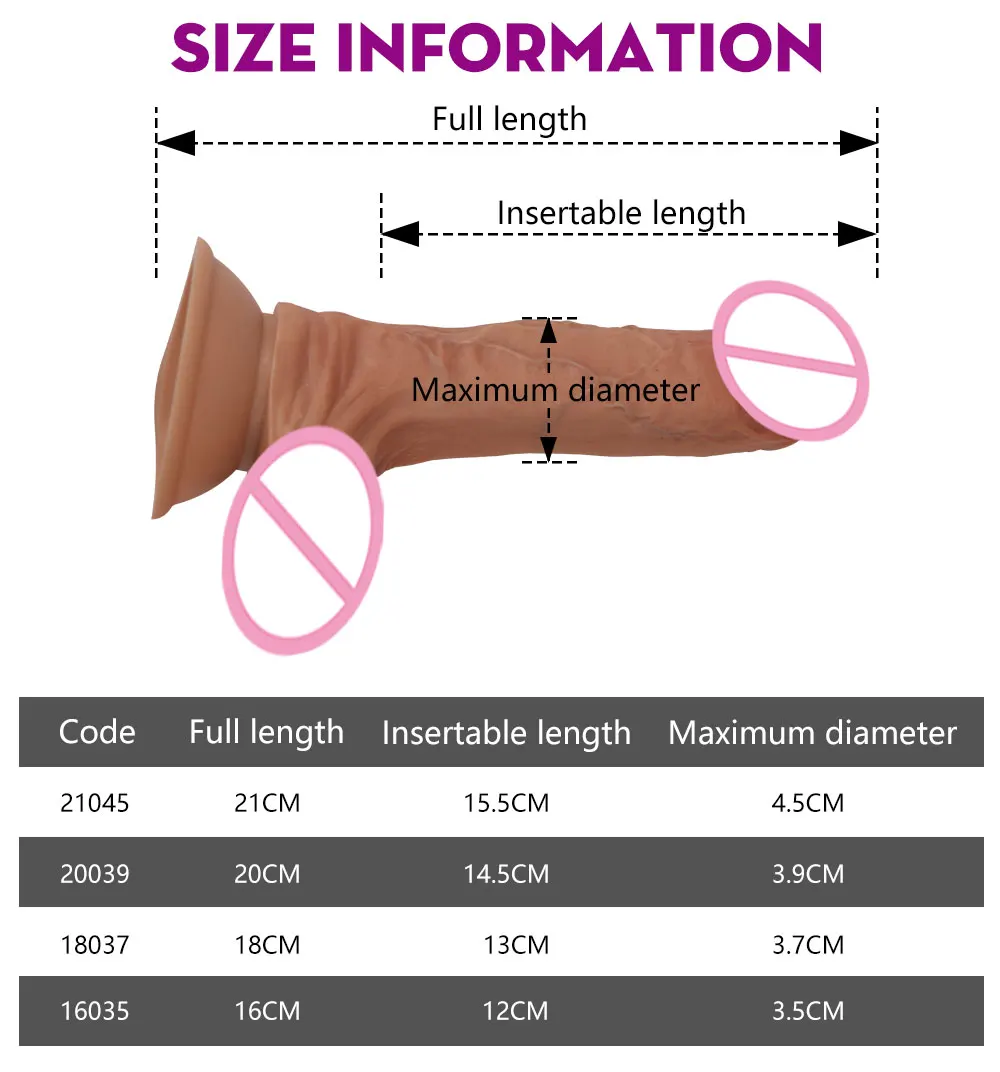 Simulation Penis Realistic Silicone Big Dildo Sex Shop Erotic Bullet Cock Penis Adults Toys Not Vibrator Anal Butt Toys For Woman (8)