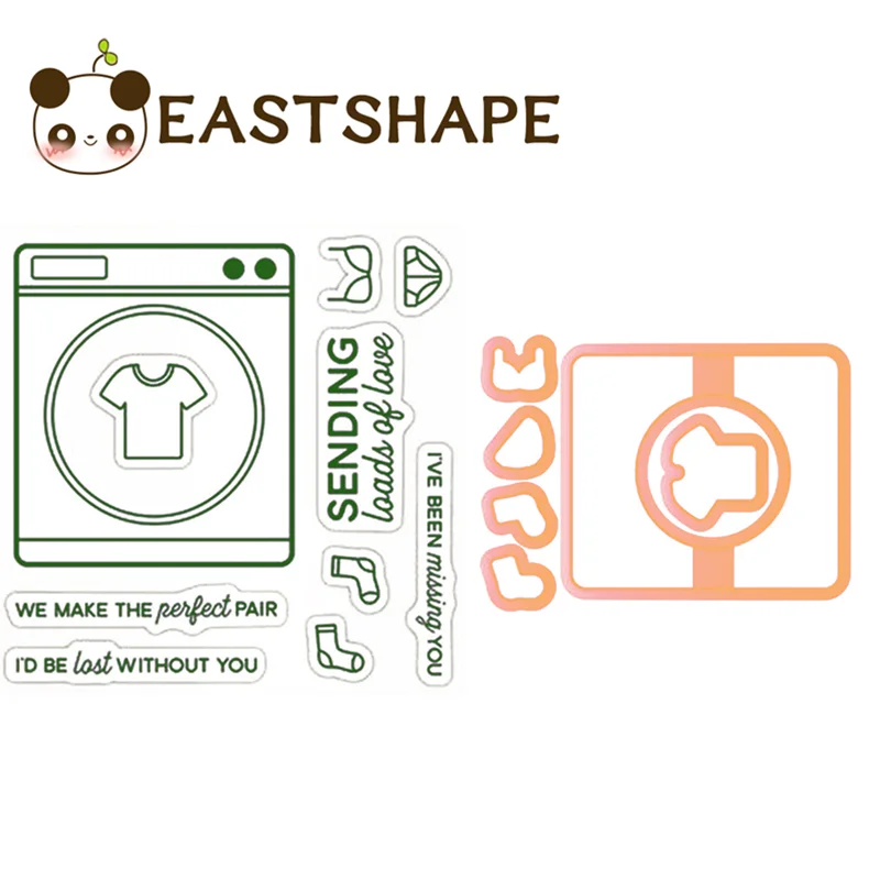 

Eastshape Washing clear stamps and Die Word Birthday Metal Die Cutting Craft Frame New 2019 Scrapbooking Card Making Embossing