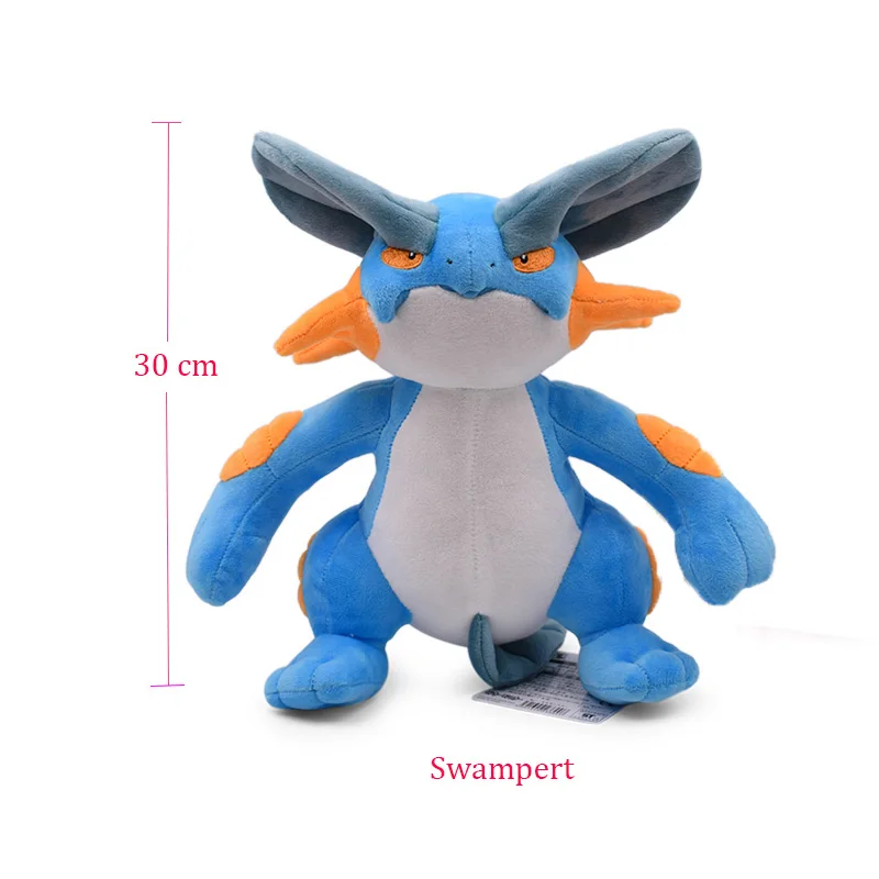 TAKARA TOMY Аниме Покемон кукла Torterra Snorlax Zeraora Rayquaza Charizard мультфильм чучела Peluche плюшевые игрушки Рождественский подарок - Цвет: Swampert