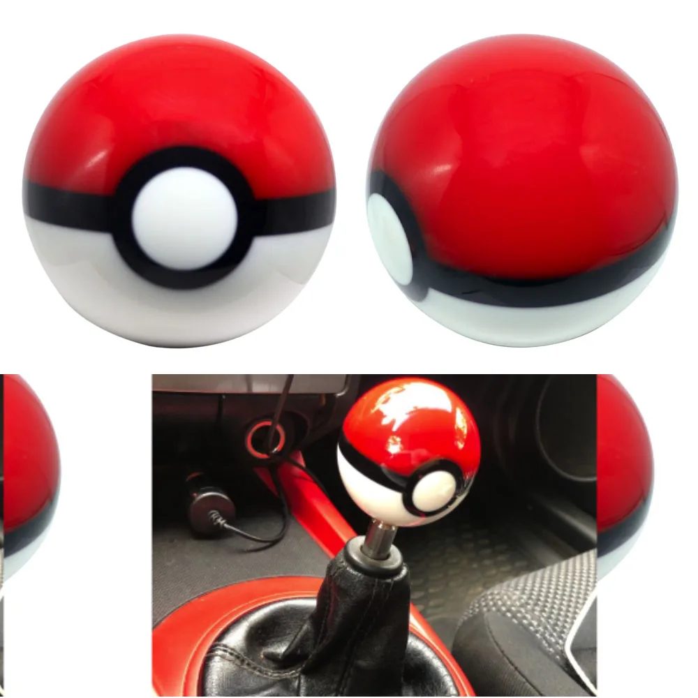 Pokeball Go Shift Knob Acrylic Pokemon Gear Shift Knob Unversal with