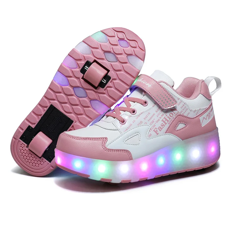 children-two-wheels-luminous-glowing-sneakers-led-light-roller-skate-shoes-kids-led-shoes-boys-girls-usb-charging-black-red-pink