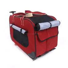 Четырехколесная Складная коляска для животных портативная дышащая тележка для домашних животных Водонепроницаемая 900D оксфордская тканевая переноска сумка