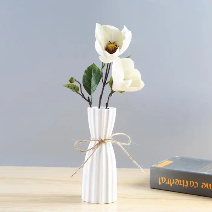 Нордическая керамическая ваза офисные аксессуары для дома украшения простые белые вазы для украшения свадьбы цветочные вазы подарки LC