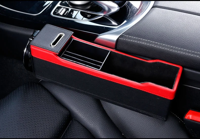 Внутренняя отделка автомобиля Автомобильная многофункциональная с USB зарядным устройством коробка для хранения кожаный чехол автомобильное сиденье зазор перчатка коробка