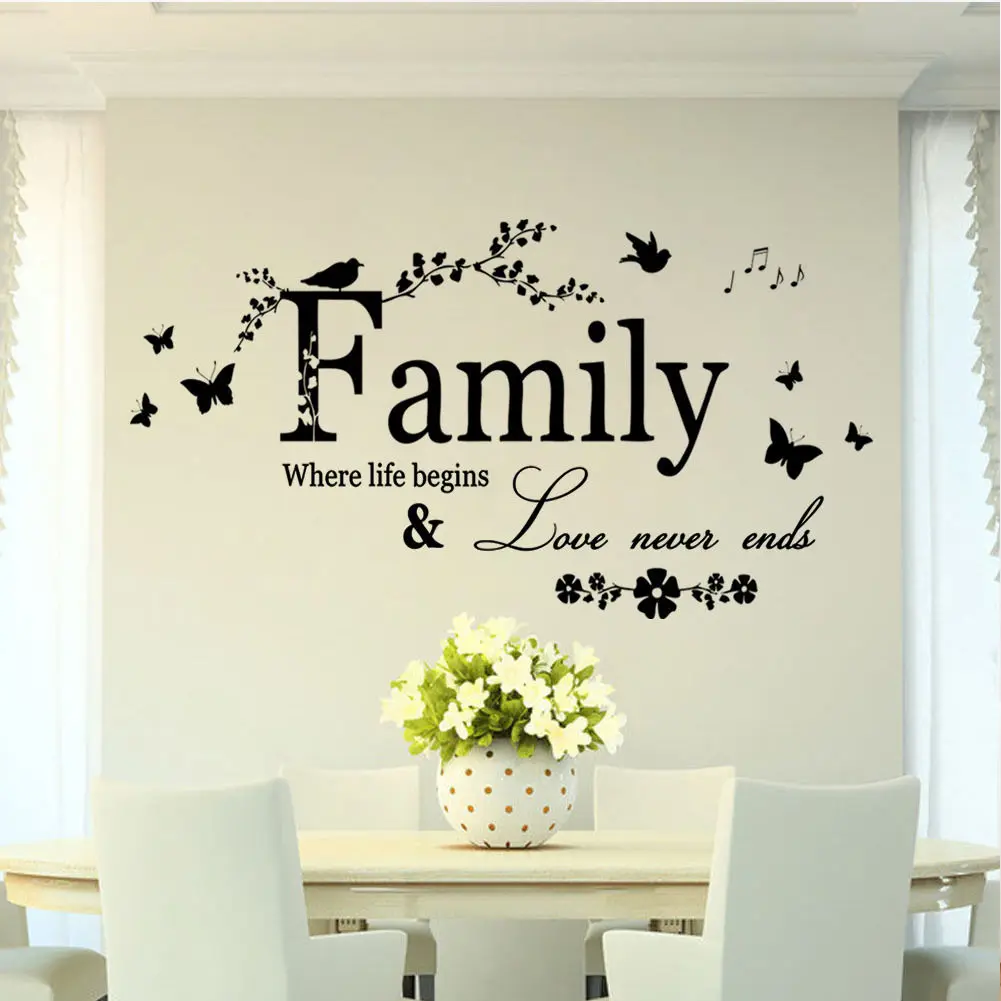 

Removable Quote Word Decal Vinyl Wall Stickers DIY Home Room Decor Art