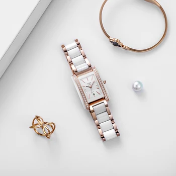 OUPAI Rectangle Dial Waterproof Ladies Watch