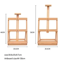 Деревянный складной мольберт с подставкой, настольный мольберт в комплекте, картина маслом, акварельный эскиз, специальные инструменты