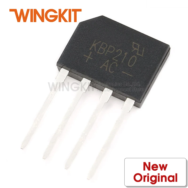 10PCS KBP210 KBP21 KBP2 210 KBP 4-Pin Silicon Bridge Rectifiers 2A/1000V | Электроника