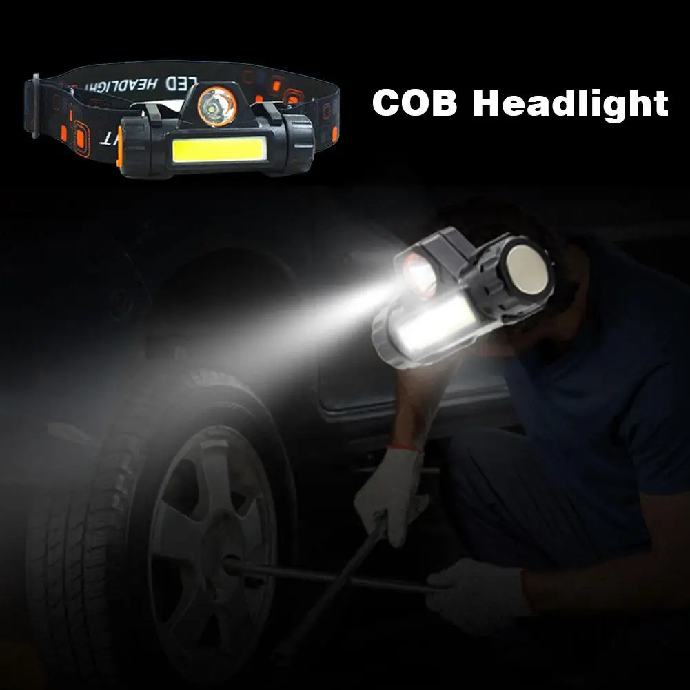 Headlight USB Charging Multifunctional Head-mounted 18650 Battery Headlamp Torch For Outdoor Emergency Lighting