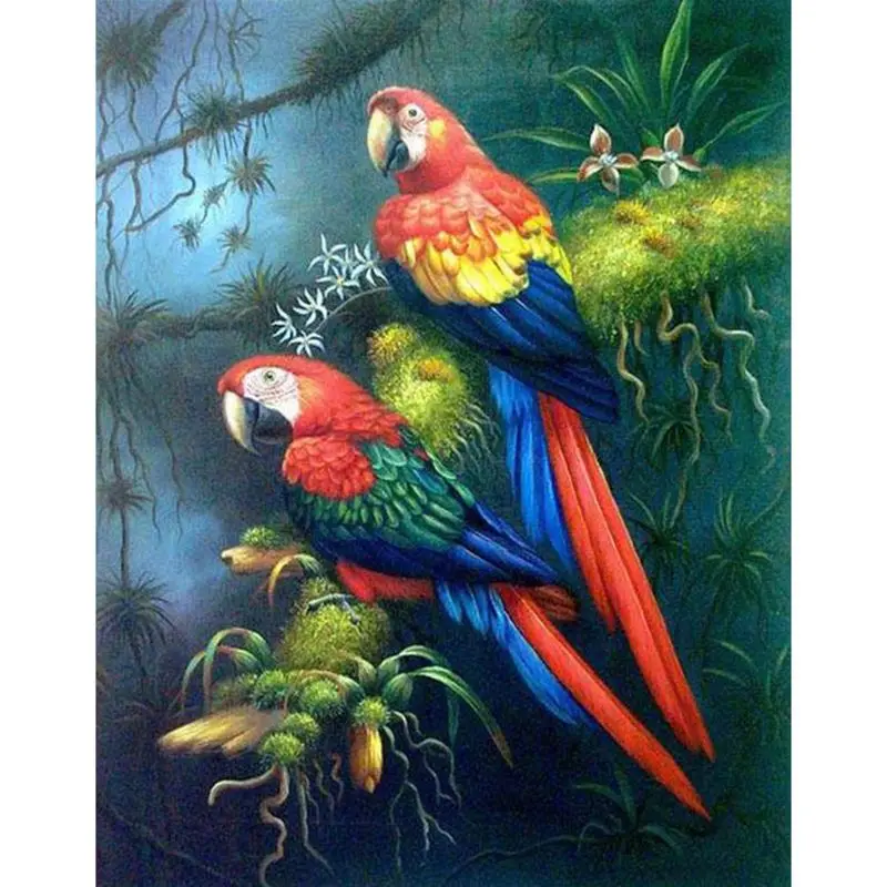 5D Full Diamond Painting DIY Bird Stand Embroidery Cross Stitch Kit Rhinestone  Craft Room Decor  Q6PE