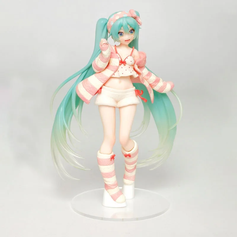 original-taito-hatsune-miku-costumes-miku-pajamas-pink-18cm-pvc-anime-action-figurine-collection-model-toys-for-girls-gift