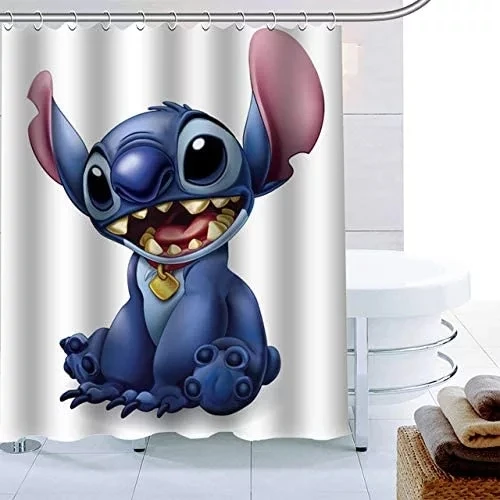 Новая занавеска для душа с цветами Nice And Stitch 12 крючков ткань из полиэстера 3D