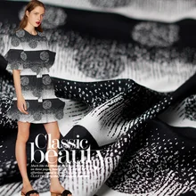 110 см шелковая ткань с принтом для платья 13 мм Креп Де Шин шелковая ткань летнее платье креп ткань шелковая ткань