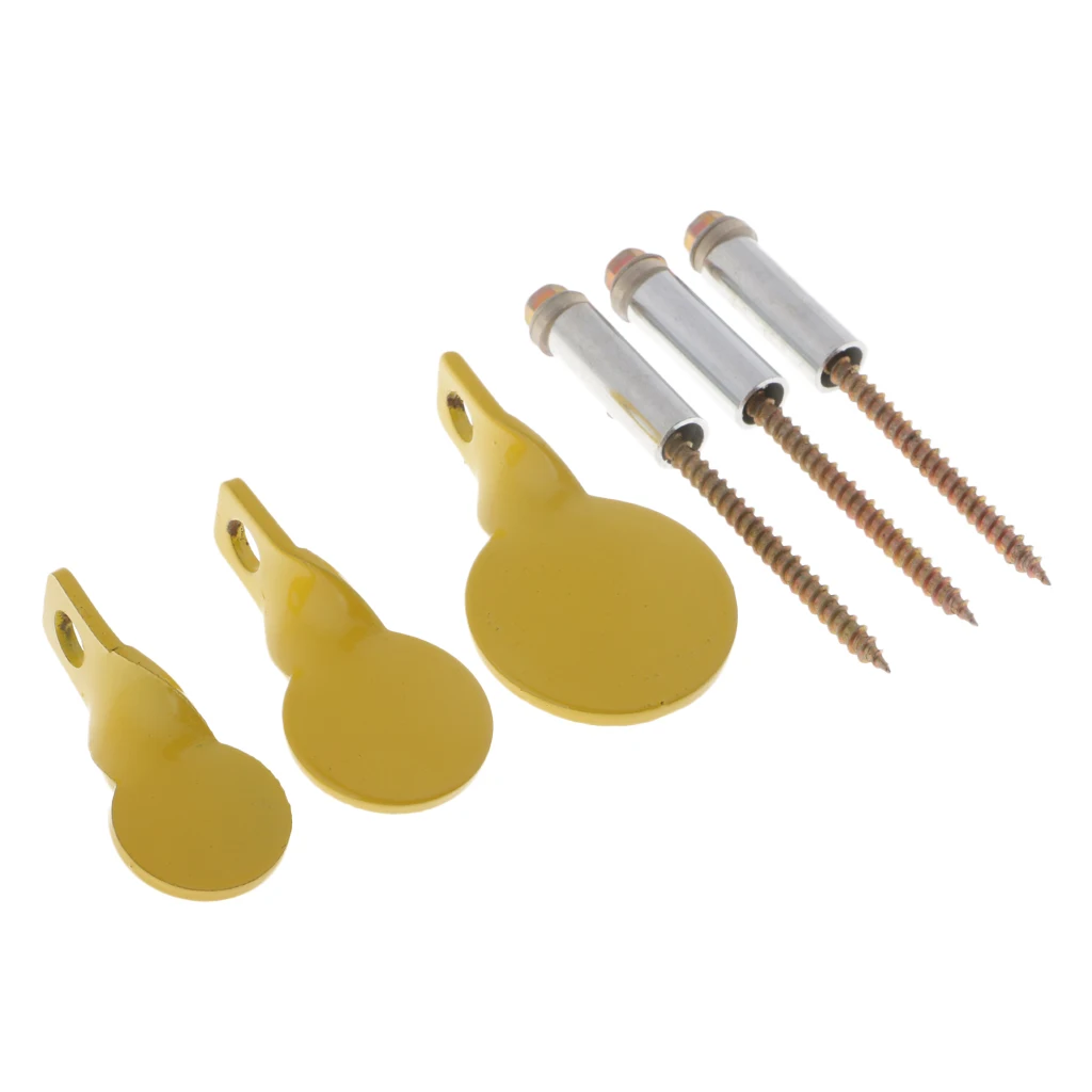 3pcs Spinning Target Screwed-type Stainless Steel Plinking Target for Men Women Hunting Training Practice Equipment